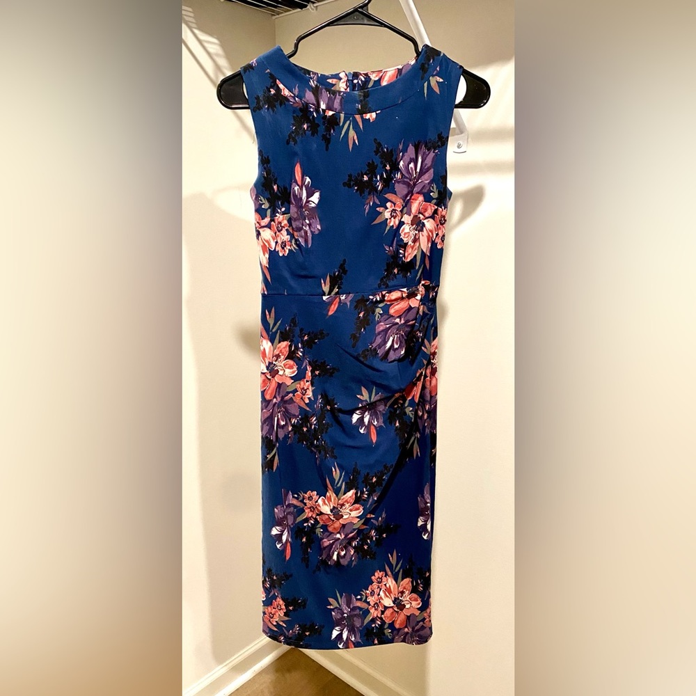 Medium Blue floral midi dress